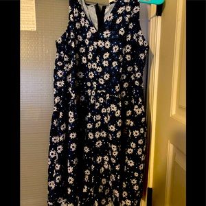Blue floral summer dress